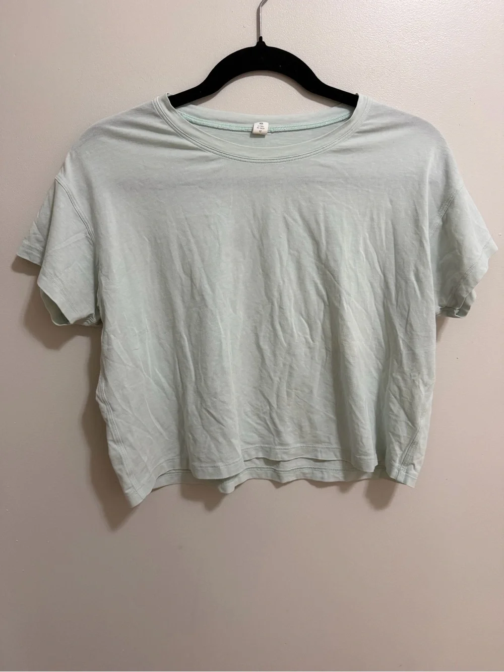 Lululemon All Yours Cropped T-Shirt Mint Green Size 4